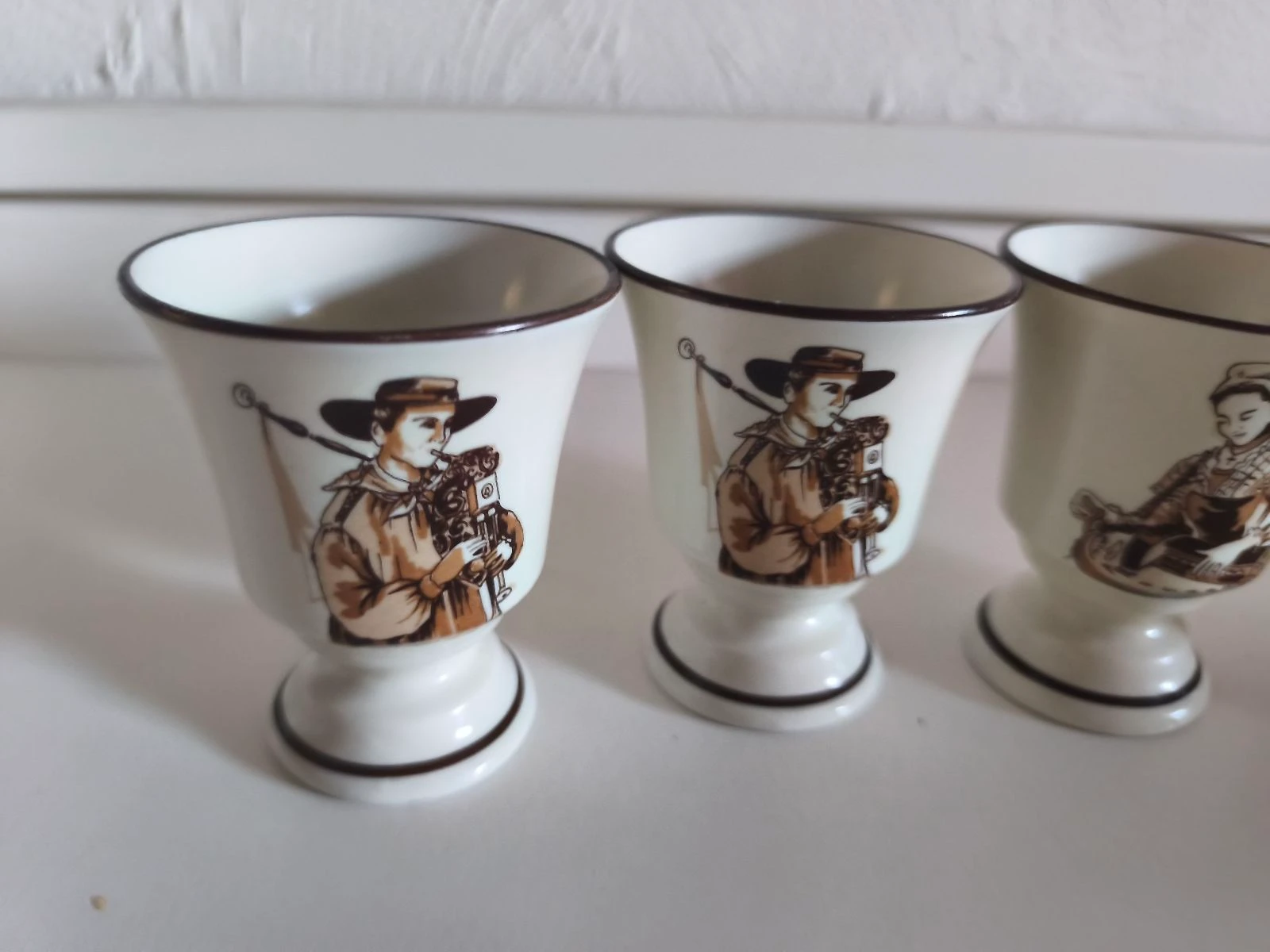 Conjunto de 4 Mazagrans Vintage em Porcelana de Castelroux (REC France) – photo 2
